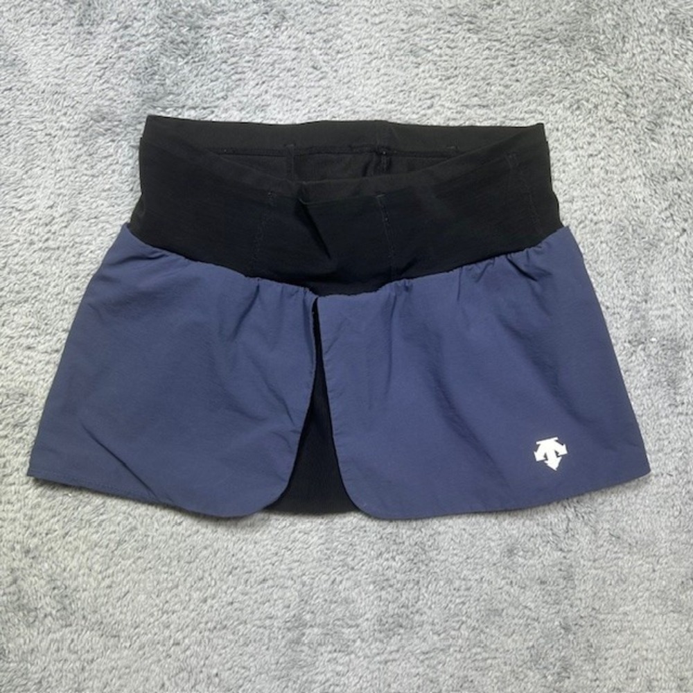 Descente Skort Women's 6 Blue Black Tennis Golf Stretch High Waist Active Pickle
